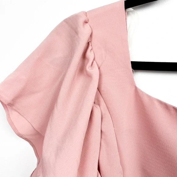 Active USA NWT Short Sleeve Button-Up Light Pink Crop Top - Picture 9 of 9